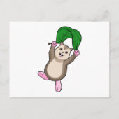 Hamster mit Fallschirm Postkarte (Vorderseite)