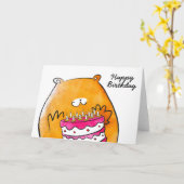 Hamster mit Geburtstagskarte Karte (Gelbe Blume)