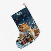 Hamster mit Geschenken Weihnachten Kleiner Weihnachtsstrumpf (Rückseite (Hängend))