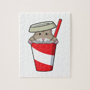 Hamster mit Getränk Puzzle