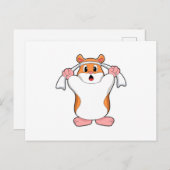 Hamster mit Handtuch Postkarte (Vorne/Hinten)