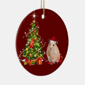 Hamster mit Hat Scafting Weihnachten Keramik Ornament (Rechts)