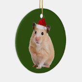 Hamster mit Hat Scanner Weihnachten Keramik Ornament (Rechts)