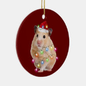 Hamster mit Hat Scanner Weihnachten Keramik Ornament (Rechts)