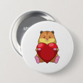Hamster mit Herz Button (Vorne & Hinten)