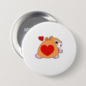 Hamster mit Herz Button (Vorne & Hinten)
