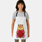 Hamster mit Herz Schürze (Insitu)