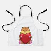 Hamster mit Herz Schürze (Vorderseite)
