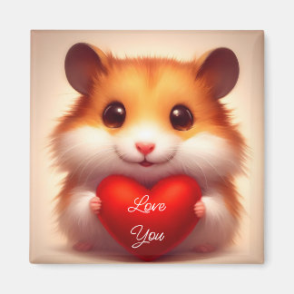 Hamster mit Herzmagazin Magnet