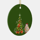 Hamster mit Hut LIGHTS Weihnachten Keramik Ornament (Rechts)