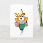 Hamster mit Jackhammer Karte (Rückseite)