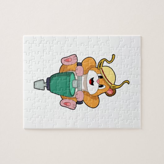 Hamster mit Jackhammer Puzzle (Horizontal)