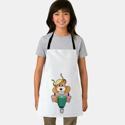 Hamster mit Jackhammer Schürze (Insitu)