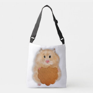 Hamster mit Keks Mehrdruck Cross Body Bag Tragetaschen Mit Langen Trägern