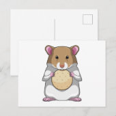 Hamster mit Keks Postkarte (Vorne/Hinten)