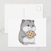 Hamster mit Keks Postkarte (Vorne/Hinten)