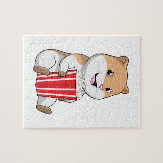 Hamster mit Knochen von Popcorn Puzzle (Horizontal)