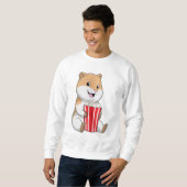 Hamster mit Knochen von Popcorn Sweatshirt (Vorne ganz)