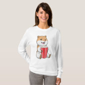 Hamster mit Knochen von Popcorn T-Shirt (Vorne ganz)