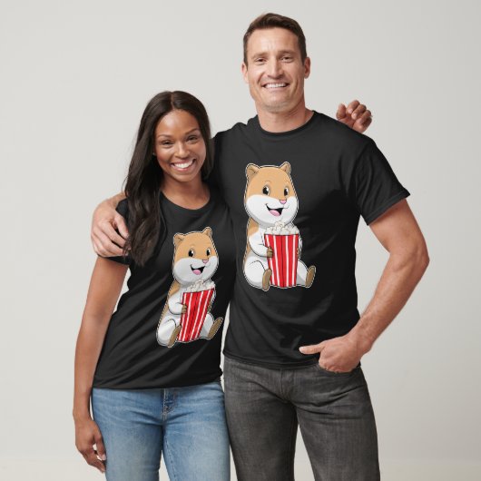 Hamster mit Knochen von Popcorn T-Shirt (Unisex)