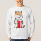 Hamster mit Knochen von Popcorn T-Shirt (Vorderseite)