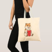 Hamster mit Knochen von Popcorn Tragetasche (Vorderseite (Produkt))