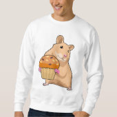 Hamster mit Muffin Sweatshirt (Vorderseite)