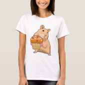 Hamster mit Muffin T-Shirt (Vorderseite)