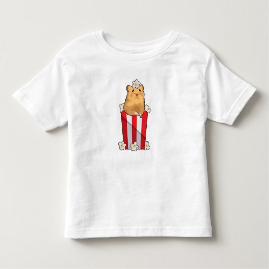 Hamster mit Popcorn Kleinkind T-shirt (Vorderseite)