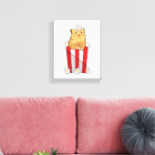 Hamster mit Popcorn Leinwanddruck (Insitu (Wohnzimmer))