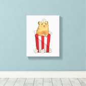 Hamster mit Popcorn Leinwanddruck (Insitu (Holzboden))