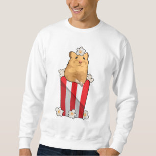 Hamster mit Popcorn Sweatshirt