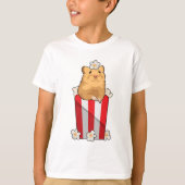 Hamster mit Popcorn T-Shirt (Vorderseite)