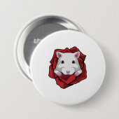 Hamster mit Rose Button (Vorne & Hinten)