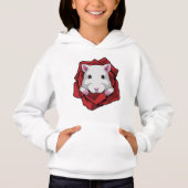 Hamster mit Rose Hoodie (Vorderseite)