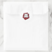 Hamster mit Rose Runder Aufkleber (Tasche)