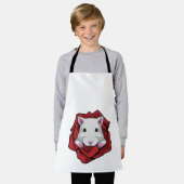 Hamster mit Rose Schürze (Getragen)