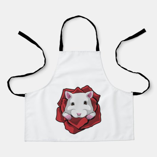 Hamster mit Rose Schürze (Vorderseite)
