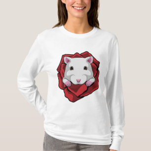 Hamster mit Rose T-Shirt