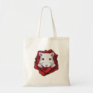 Hamster mit Rose Tragetasche