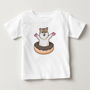 Hamster mit Schokolade Donut Baby T-shirt