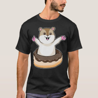 Hamster mit Schokolade Donut T-Shirt