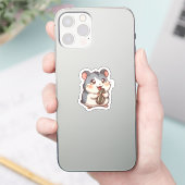 Hamster mit Sonnenblumenkern-Aufkleber Aufkleber (Telefon)