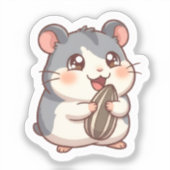 Hamster mit Sonnenblumenkern-Aufkleber Aufkleber (Vorderseite)