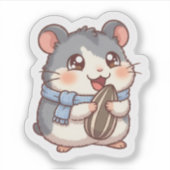Hamster mit Sonnenblumenkern-Aufkleber Aufkleber (Vorderseite)