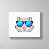 Hamster mit Sonnenbrille Leinwanddruck (Vorderseite)