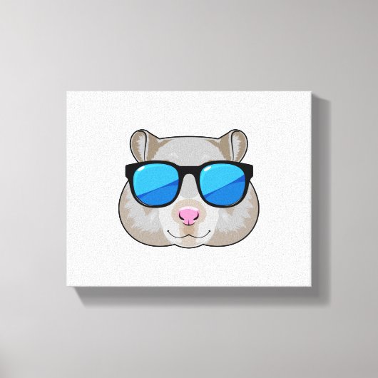 Hamster mit Sonnenbrille Leinwanddruck (Vorderseite)