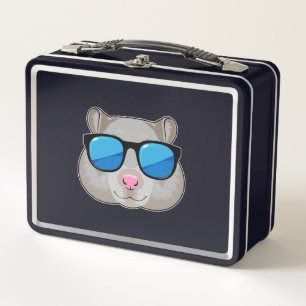 Hamster mit Sonnenbrille Metall Brotdose