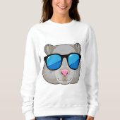 Hamster mit Sonnenbrille Sweatshirt (Vorderseite)