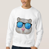 Hamster mit Sonnenbrille Sweatshirt (Vorderseite)